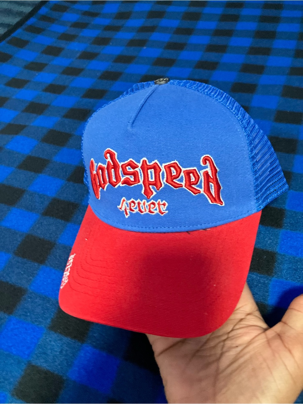 Godspeed Fever Two-Tone Trucker Hat - Blue & Red